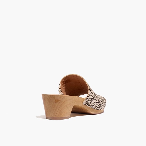 MADEWELL The Evelyn Clog Slide Sandal Cream Black Dots Calf Hair Size 7.5 - Picture 3 of 12